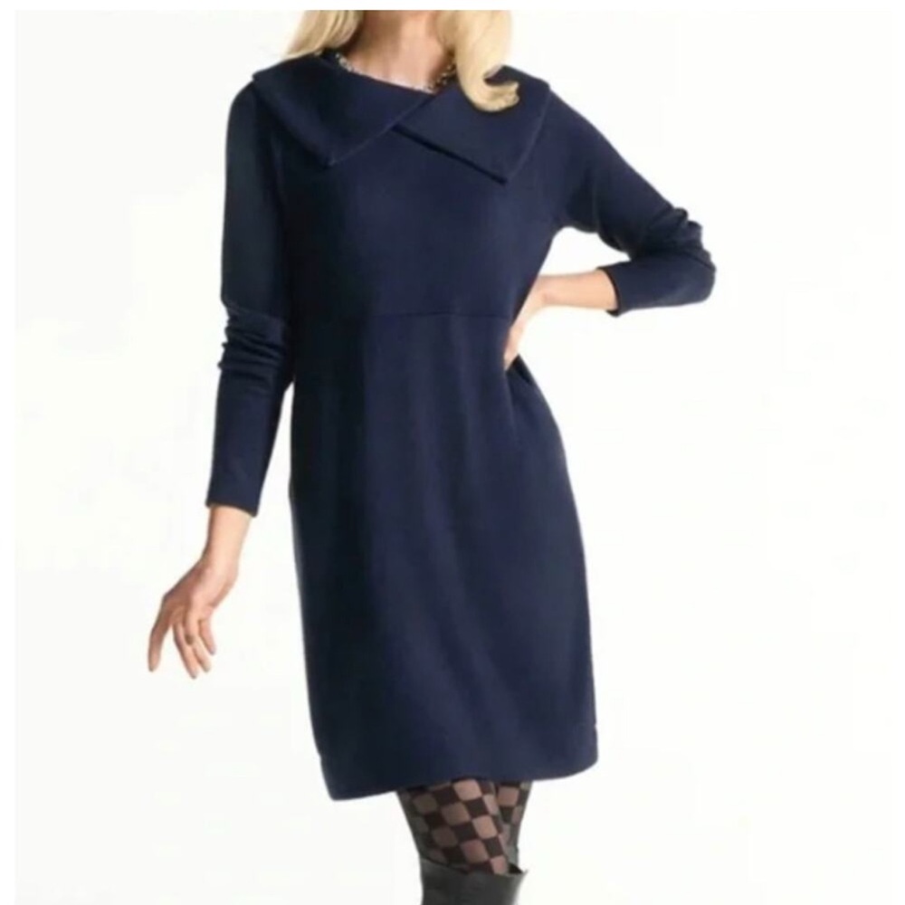 CAbi Navy Long Sleeve Women's Dress